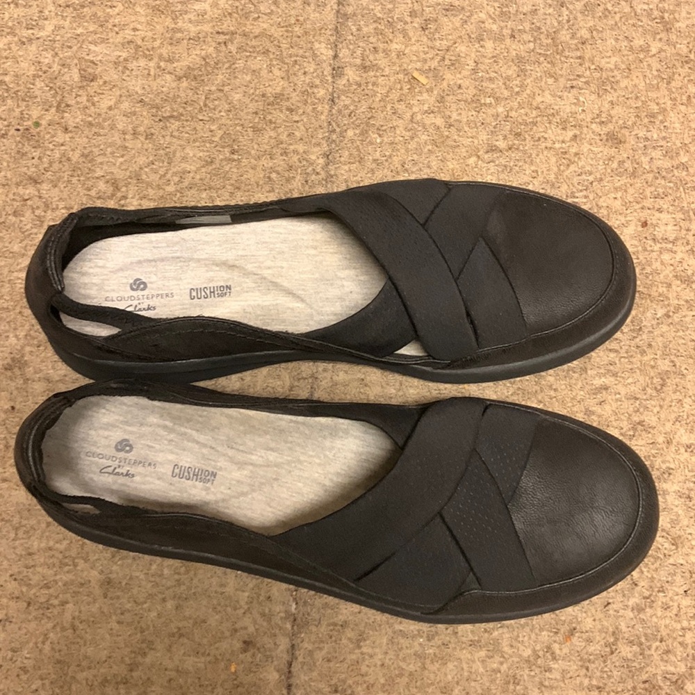 CLARKS SOFT CUSHION CLOUD STEPPERS SLIP ON WOMEN'S SHOES SIZE 9.5